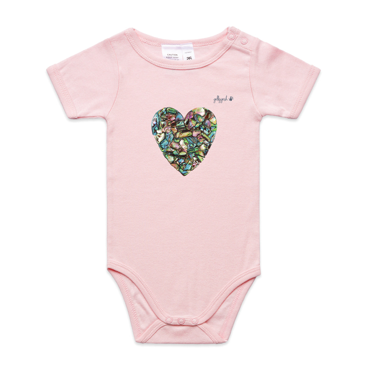 Paua Heart - Infant Baby Grow