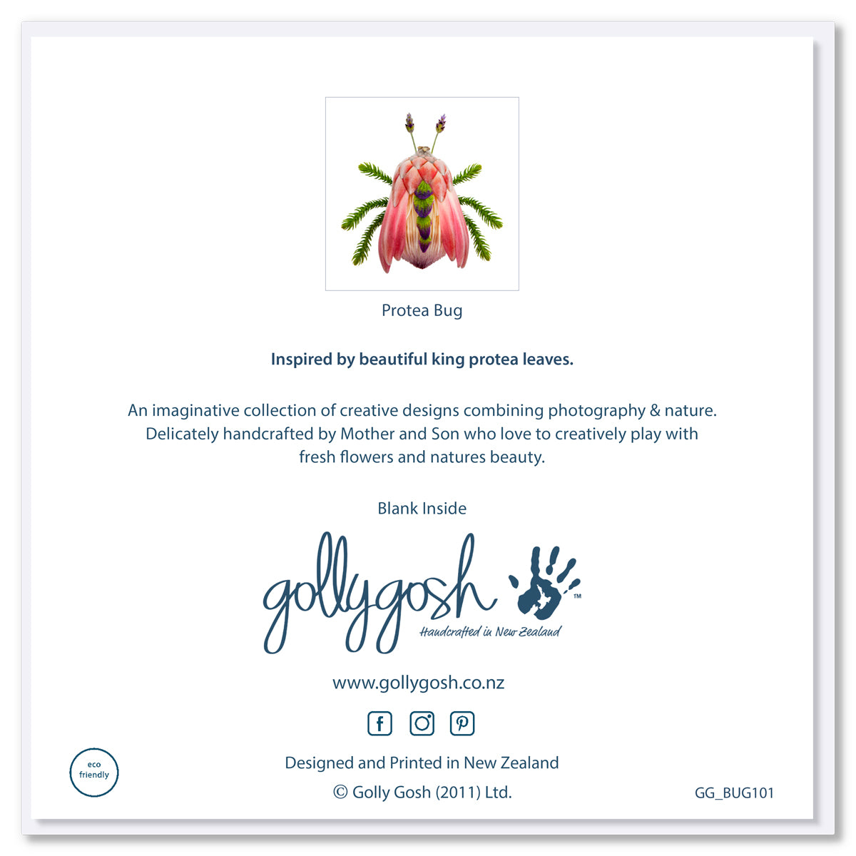 Protea Bug Greeting Card