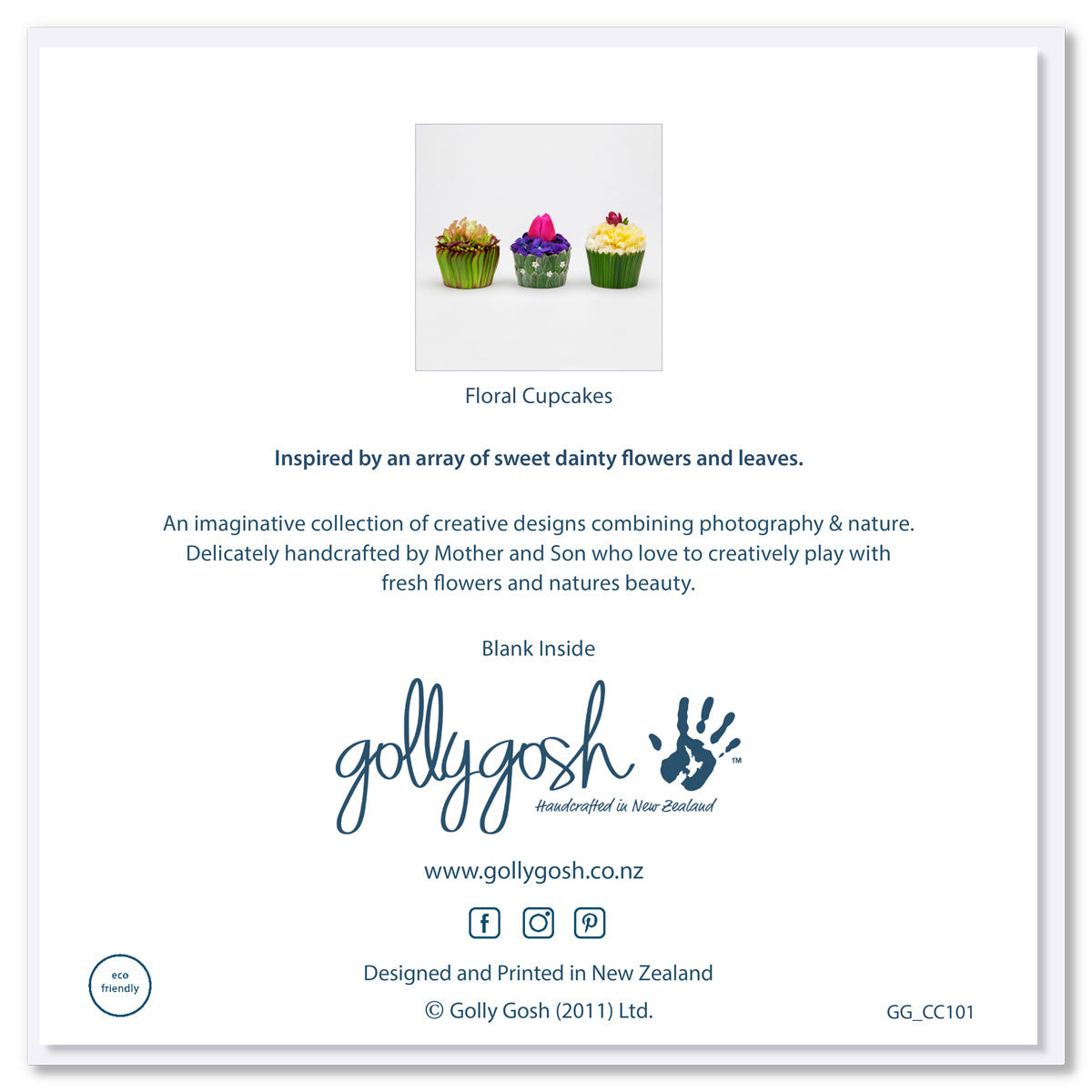 Floral Cupcakes Greeting Card