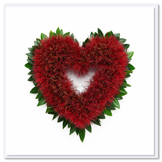 Pohutukawa Heart Greeting Card