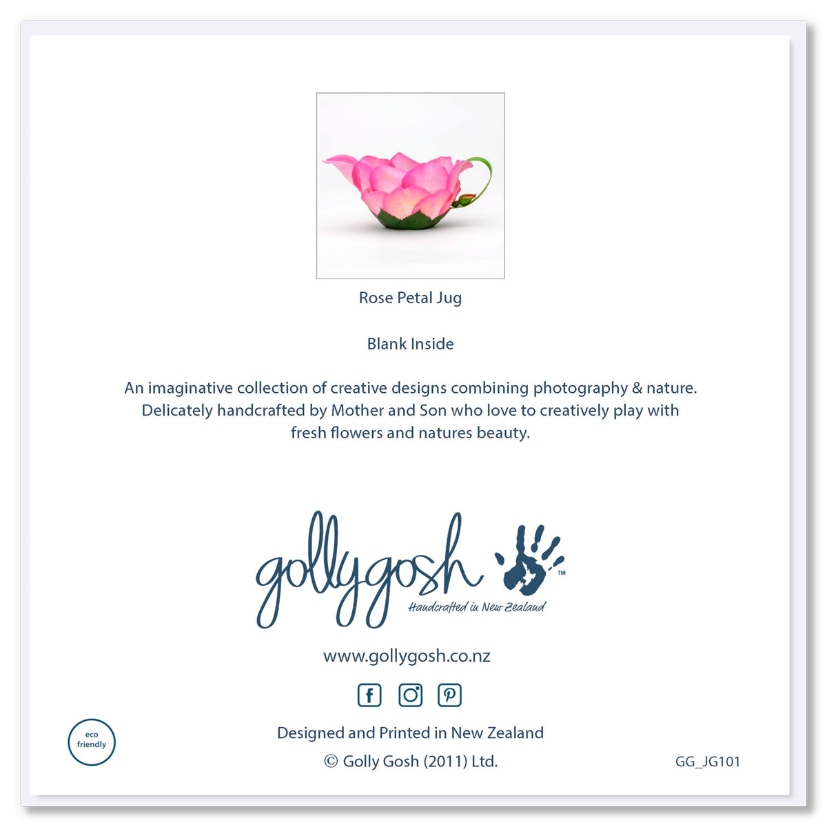 Rose Petal Jug Greeting Card