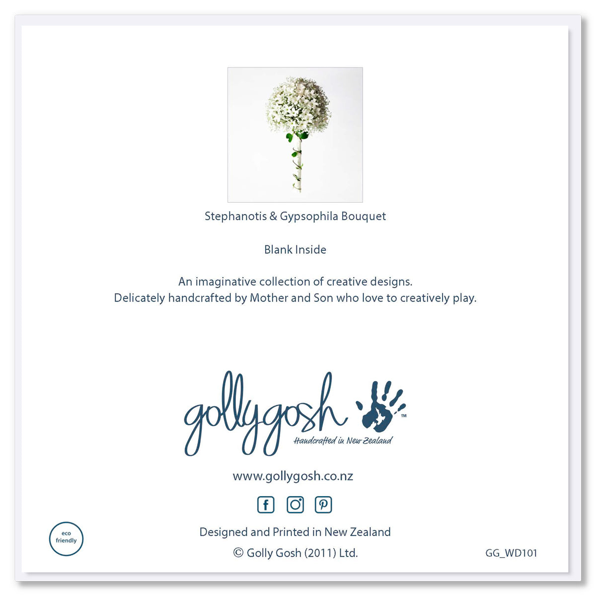 Stephanotis and Gypsophila Bouquet Greeting Card