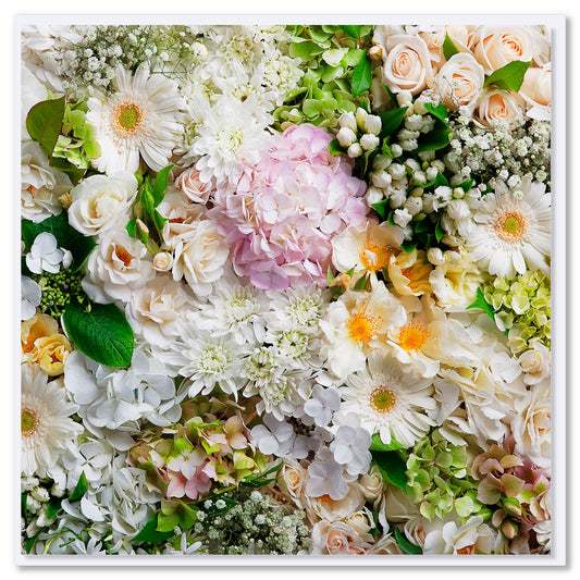 White Floral Greeting Card