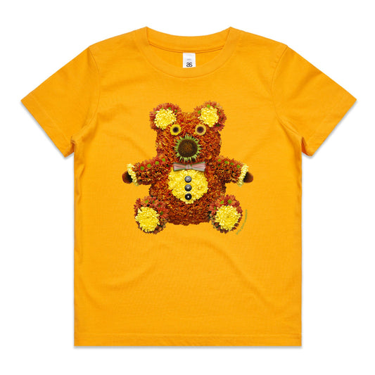 Chrysanthemum Teddy Bear Kids Tee Shirt