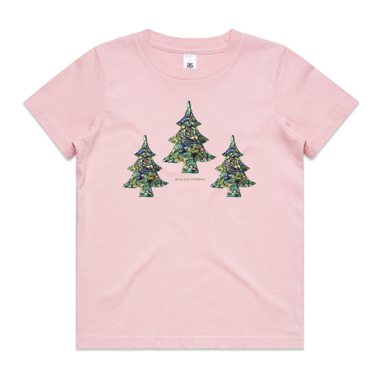 Paua Trees Kids Tee Shirt