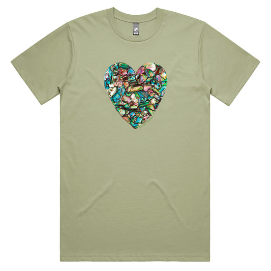 Paua Heart Men's Tee Shirt