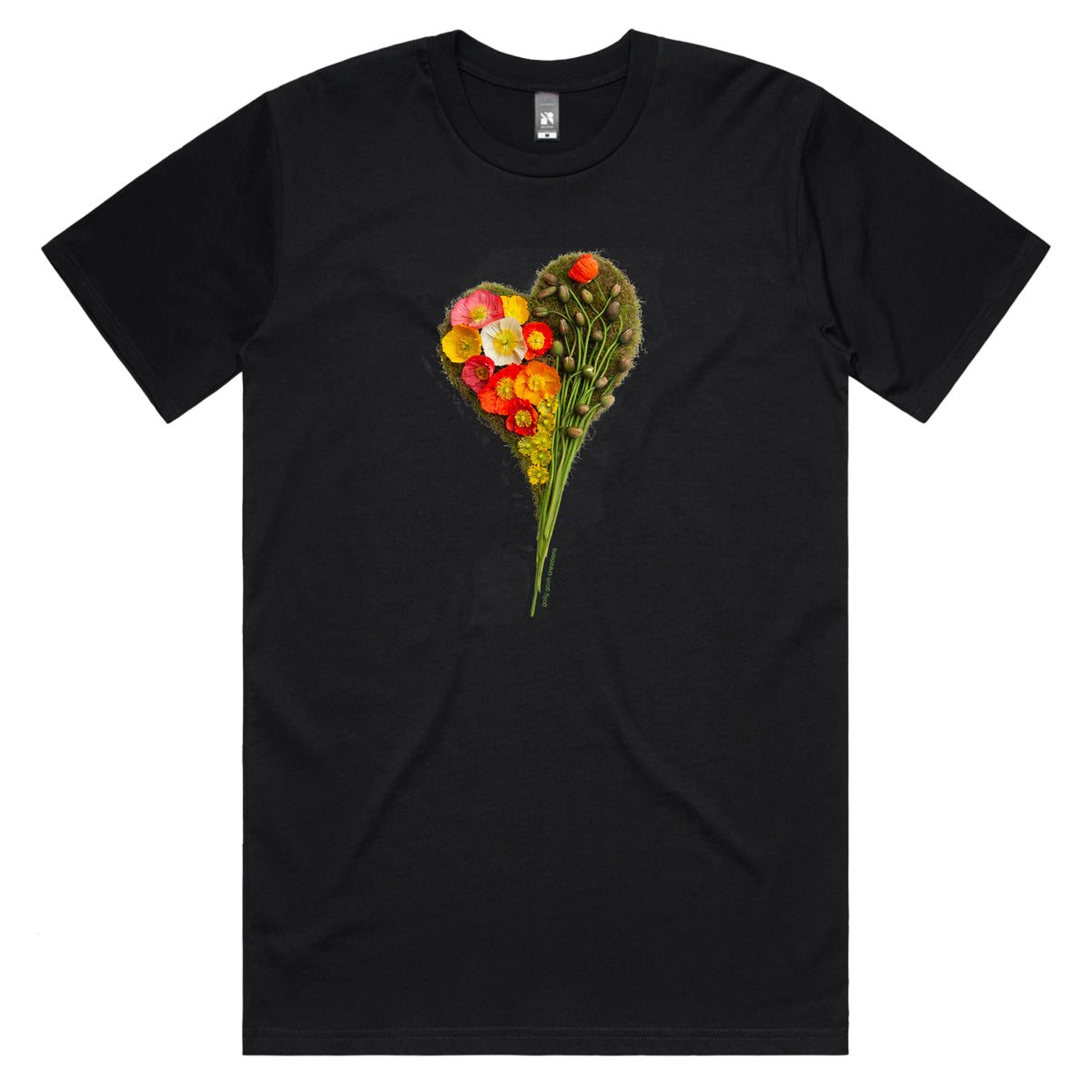 Poppy Heart Men's Tee Shirt