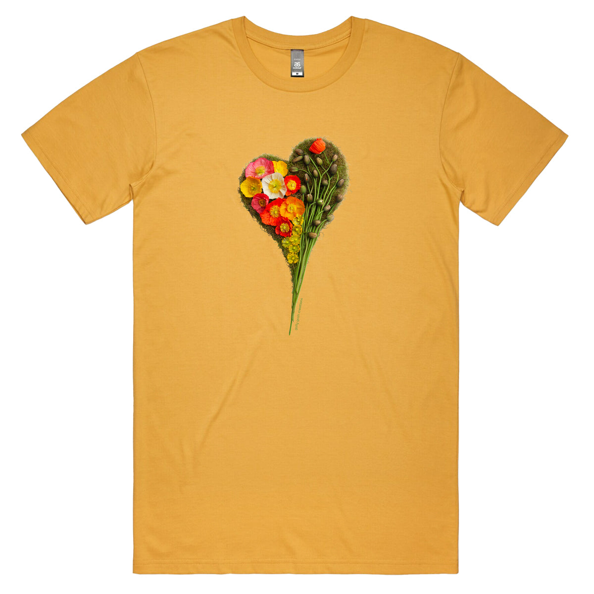 Poppy Heart Men's Tee Shirt