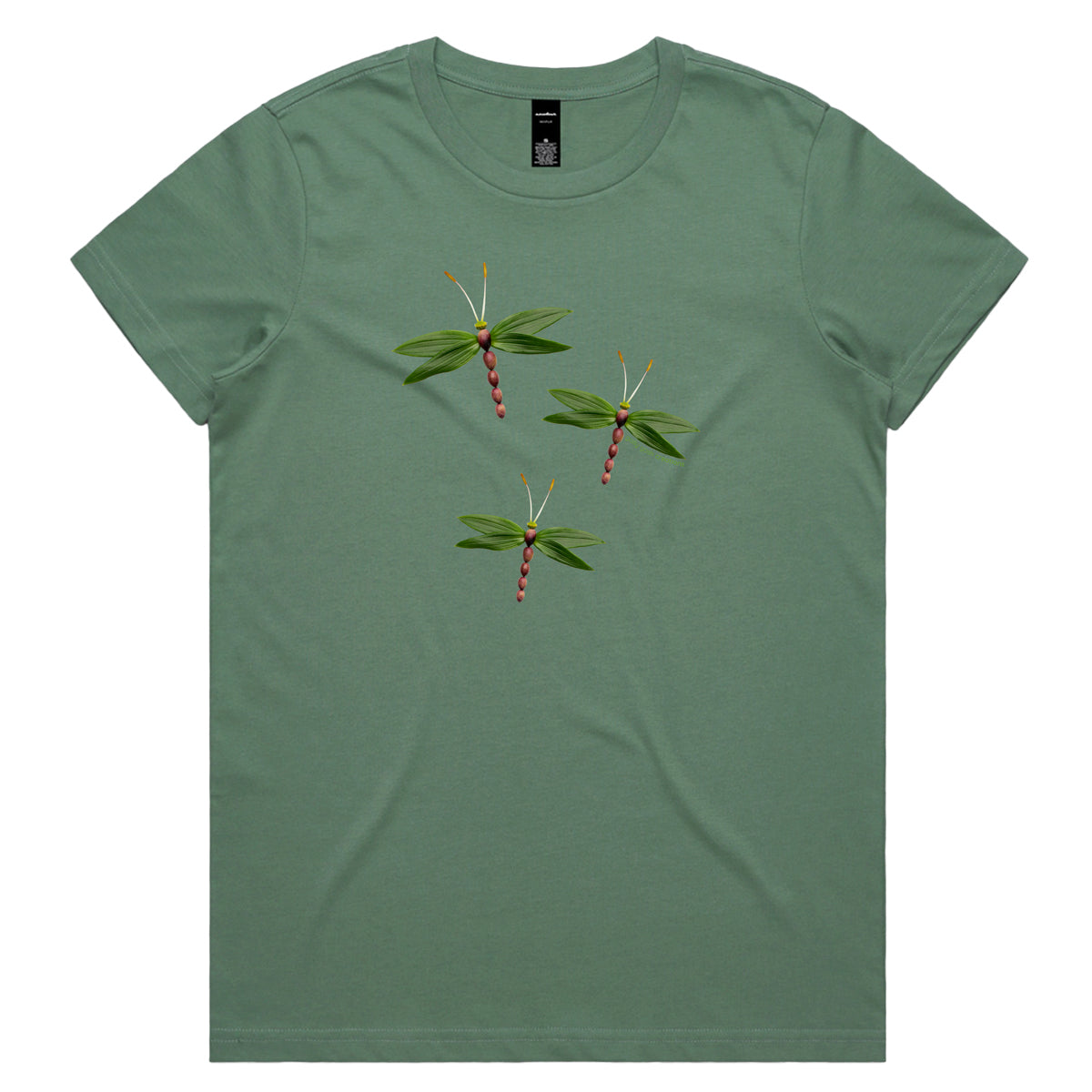 Olive Dragonflies Woman's Tee Shirt