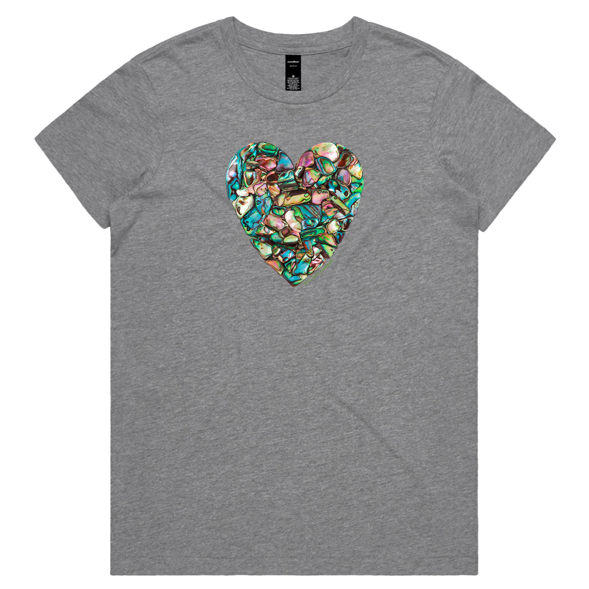 Paua Heart Woman's Tee Shirt