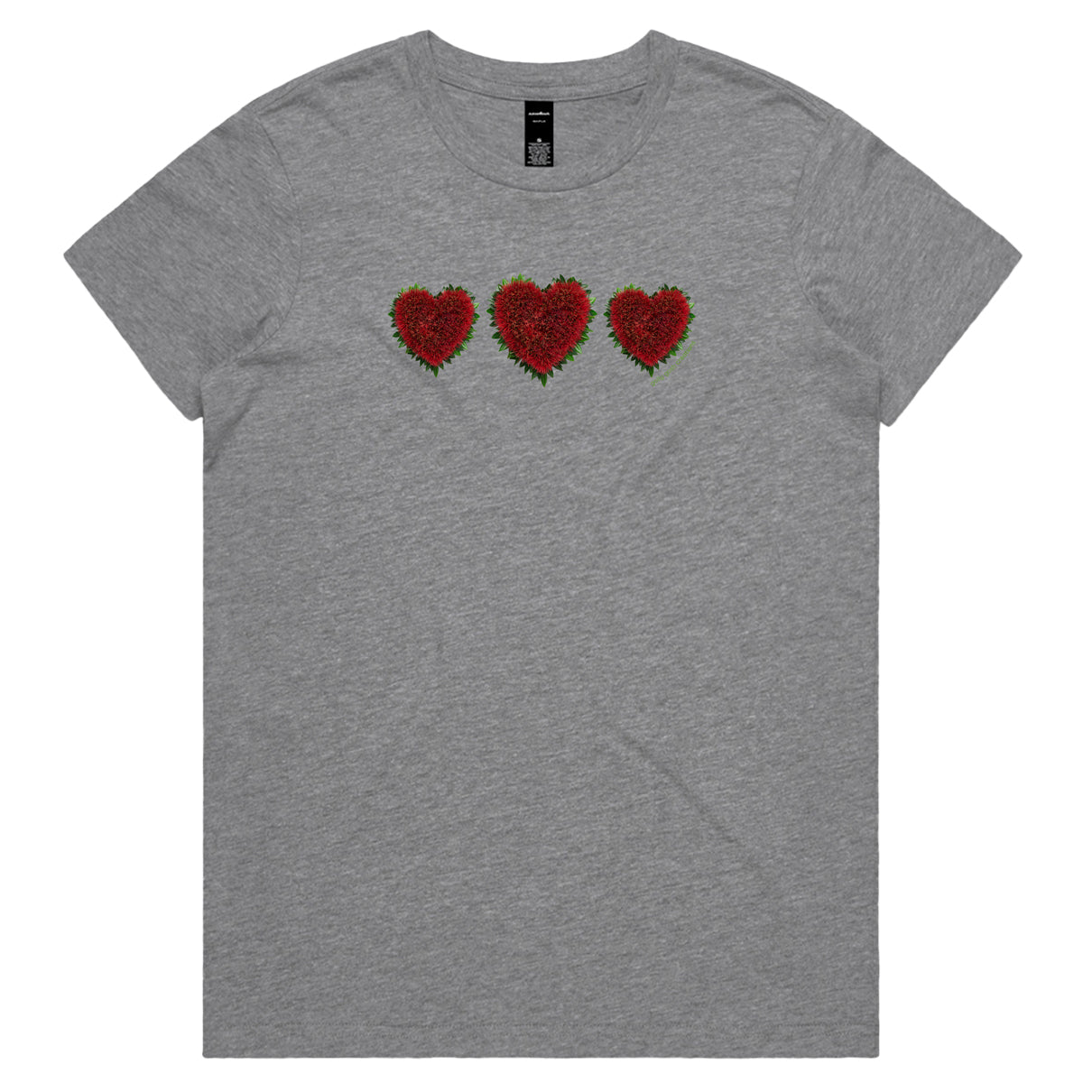 Pohutukawa Hearts Woman's Tee Shirt