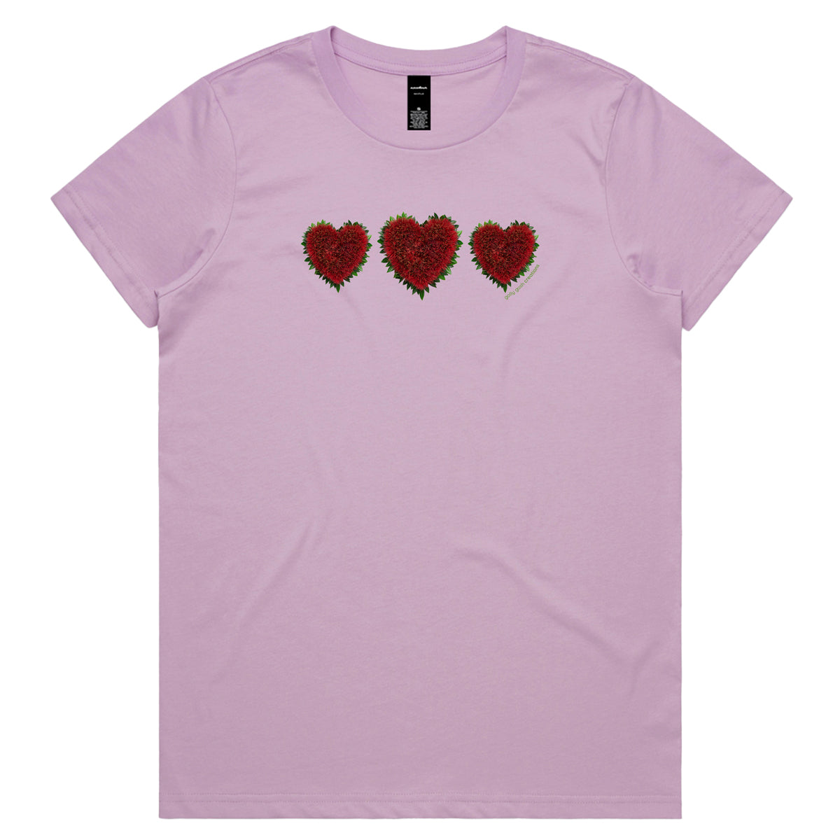 Pohutukawa Hearts Woman's Tee Shirt