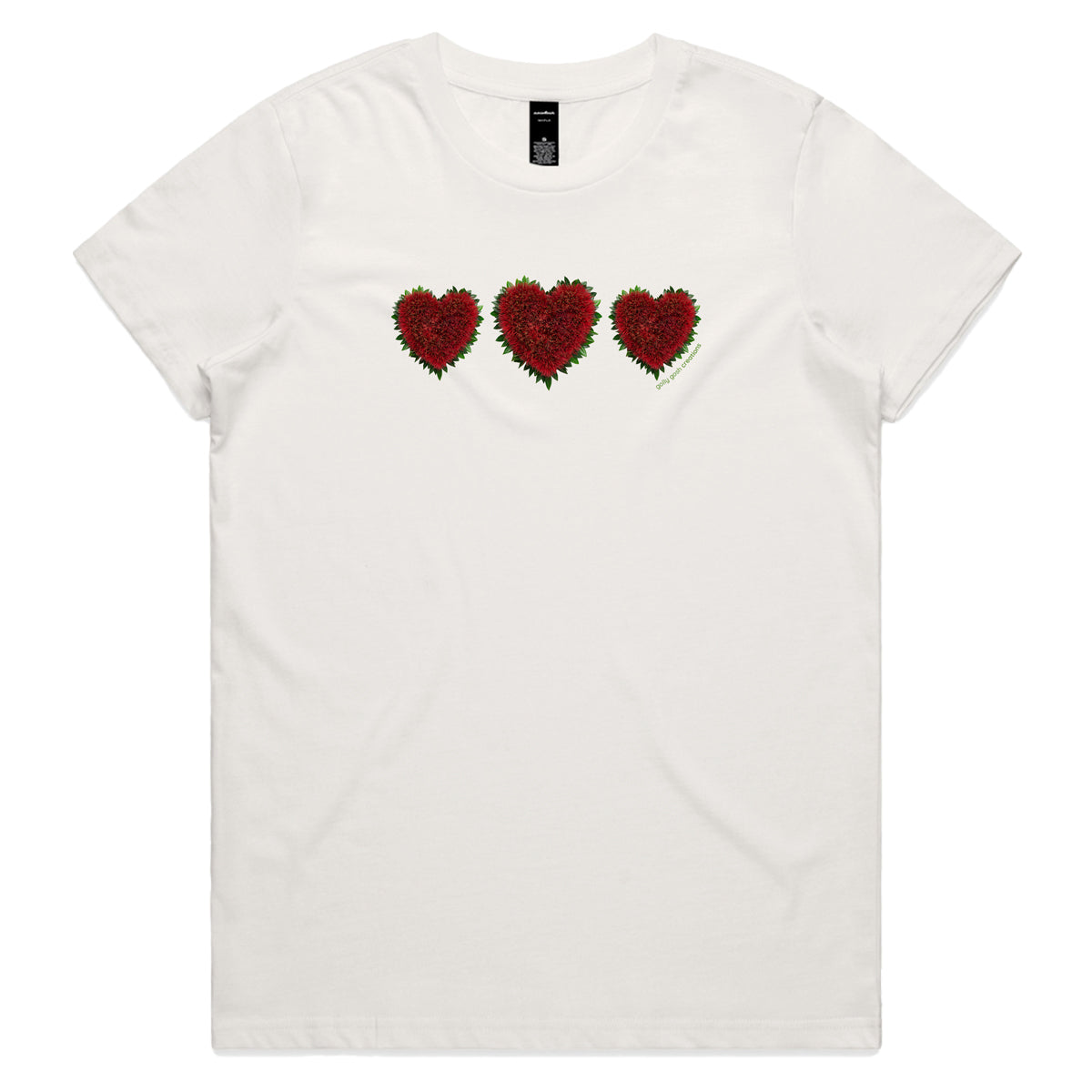 Pohutukawa Hearts Woman's Tee Shirt