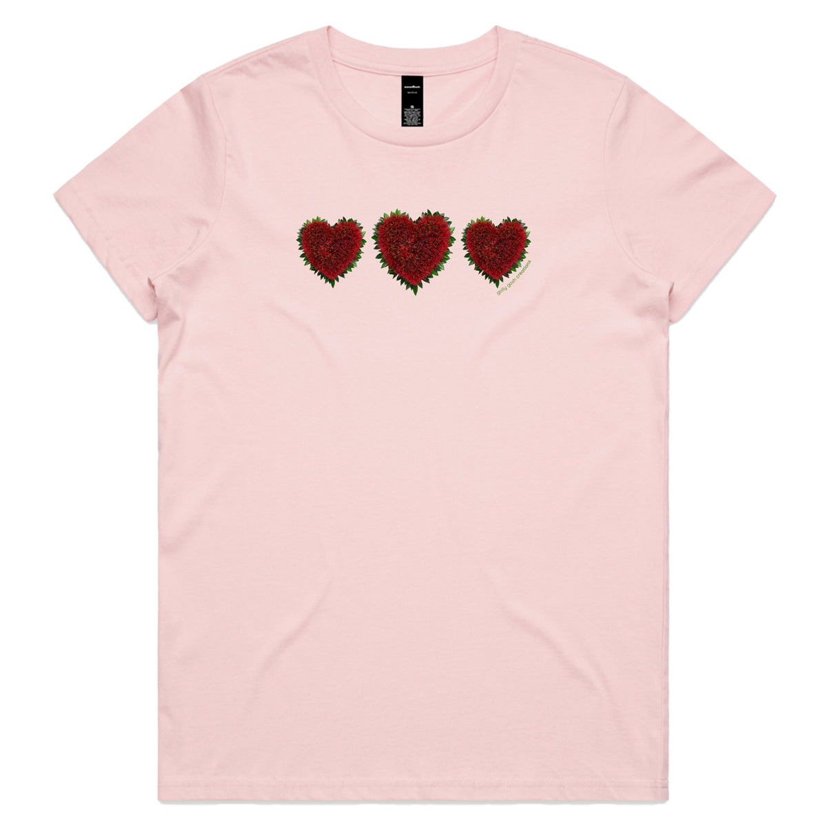 Pohutukawa Hearts Woman's Tee Shirt