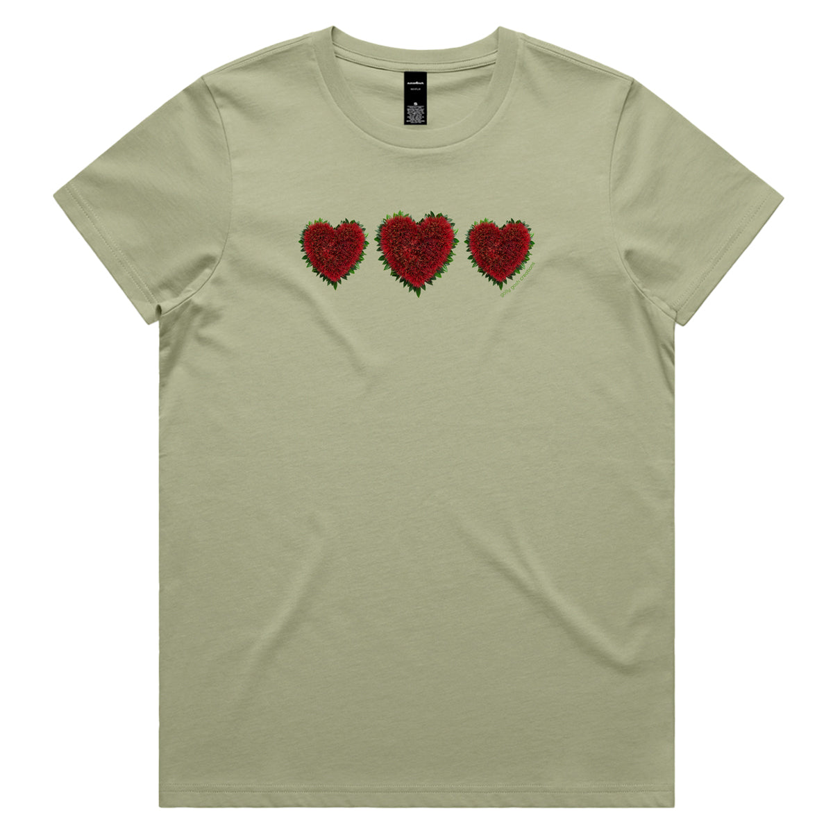 Pohutukawa Hearts Woman's Tee Shirt