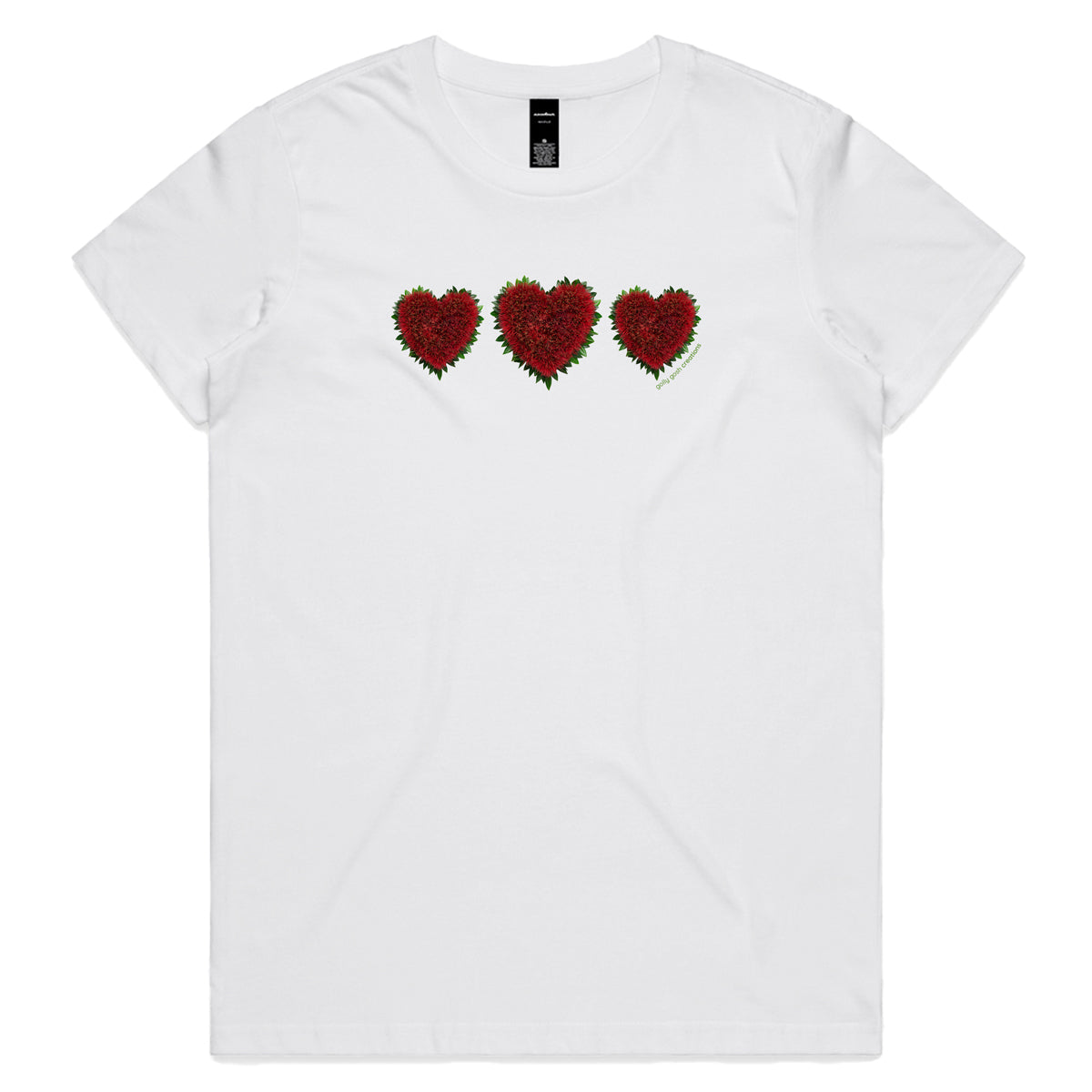 Pohutukawa Hearts Woman's Tee Shirt