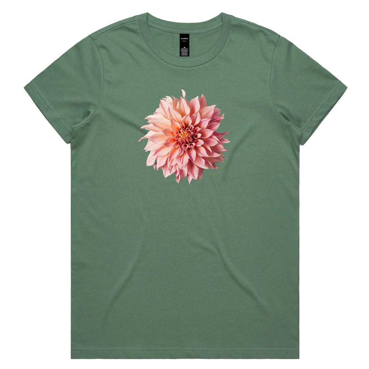 Pink Dahlia Flower Woman's Tee Shirt