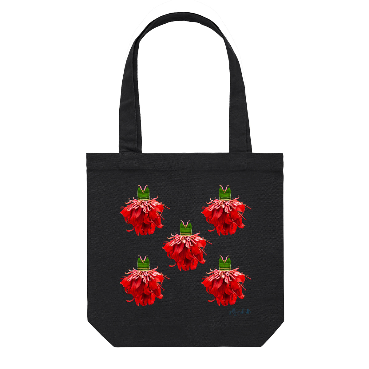 Red Lily Dresses Tote Bag