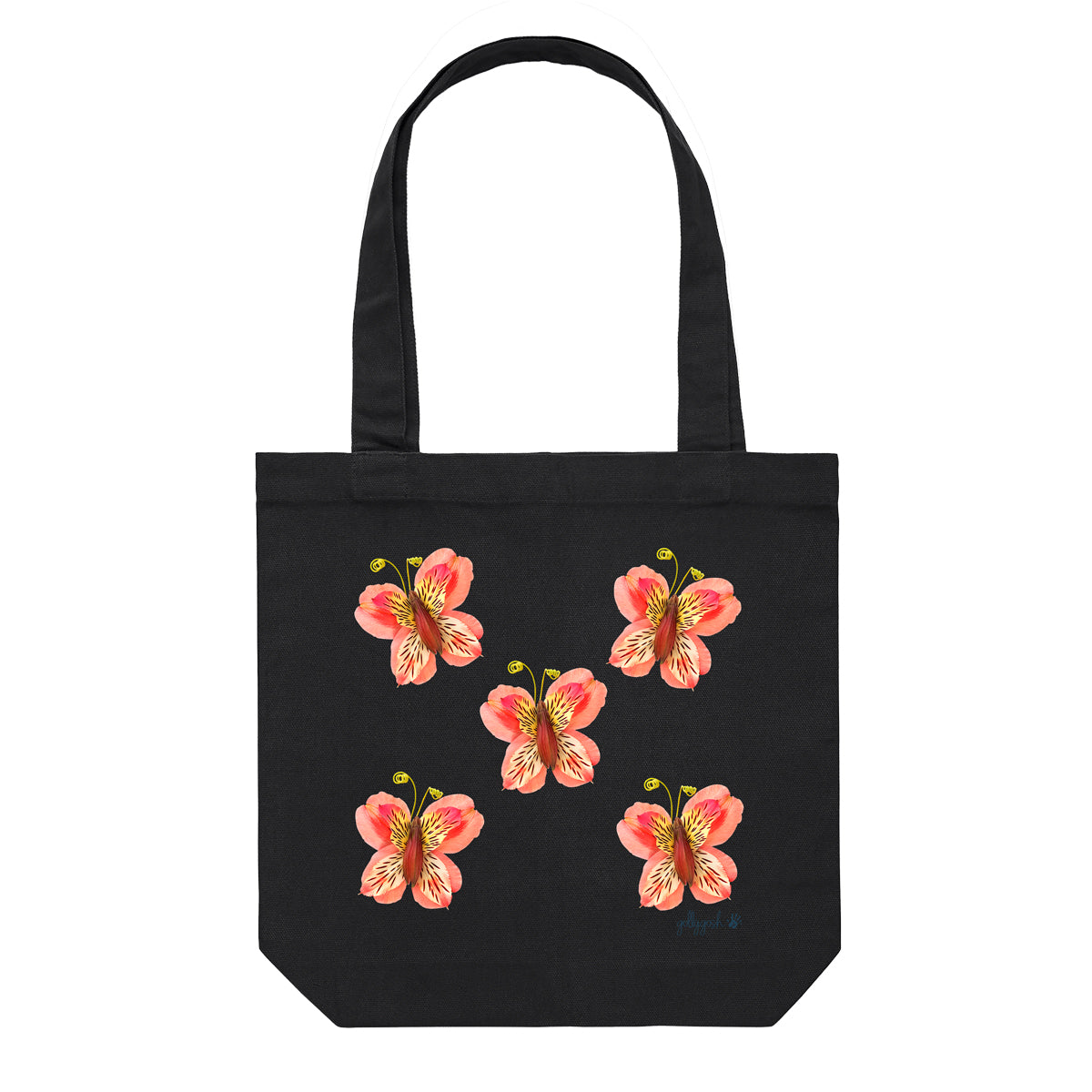Lily Butterflies Tote Bag