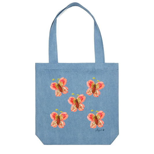 Lily Butterflies Tote Bag