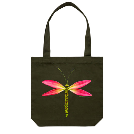 Lily Dragonfly Tote Bag