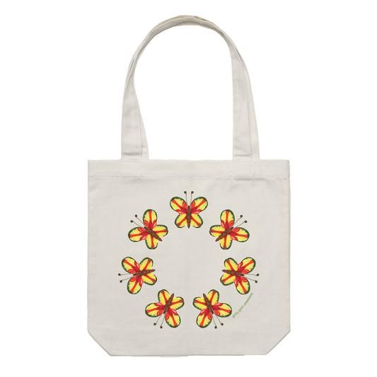 Parrot Butterflies Tote Bag