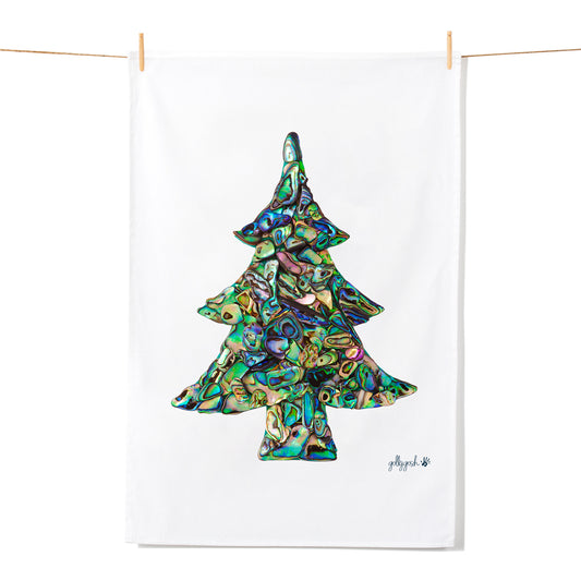 Christmas Paua Tree Tea Towel