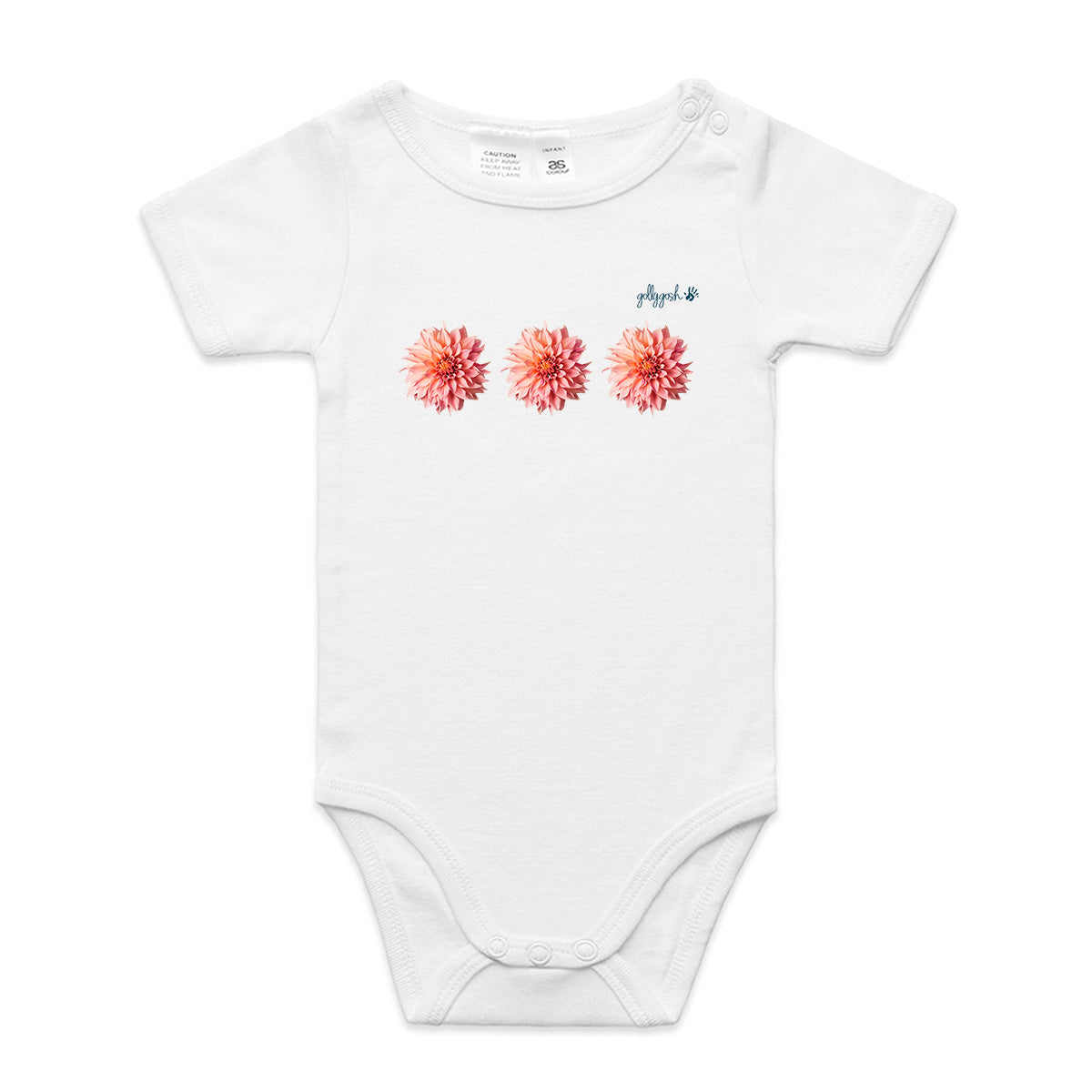 Pink Dahlias - Infant Baby Grow