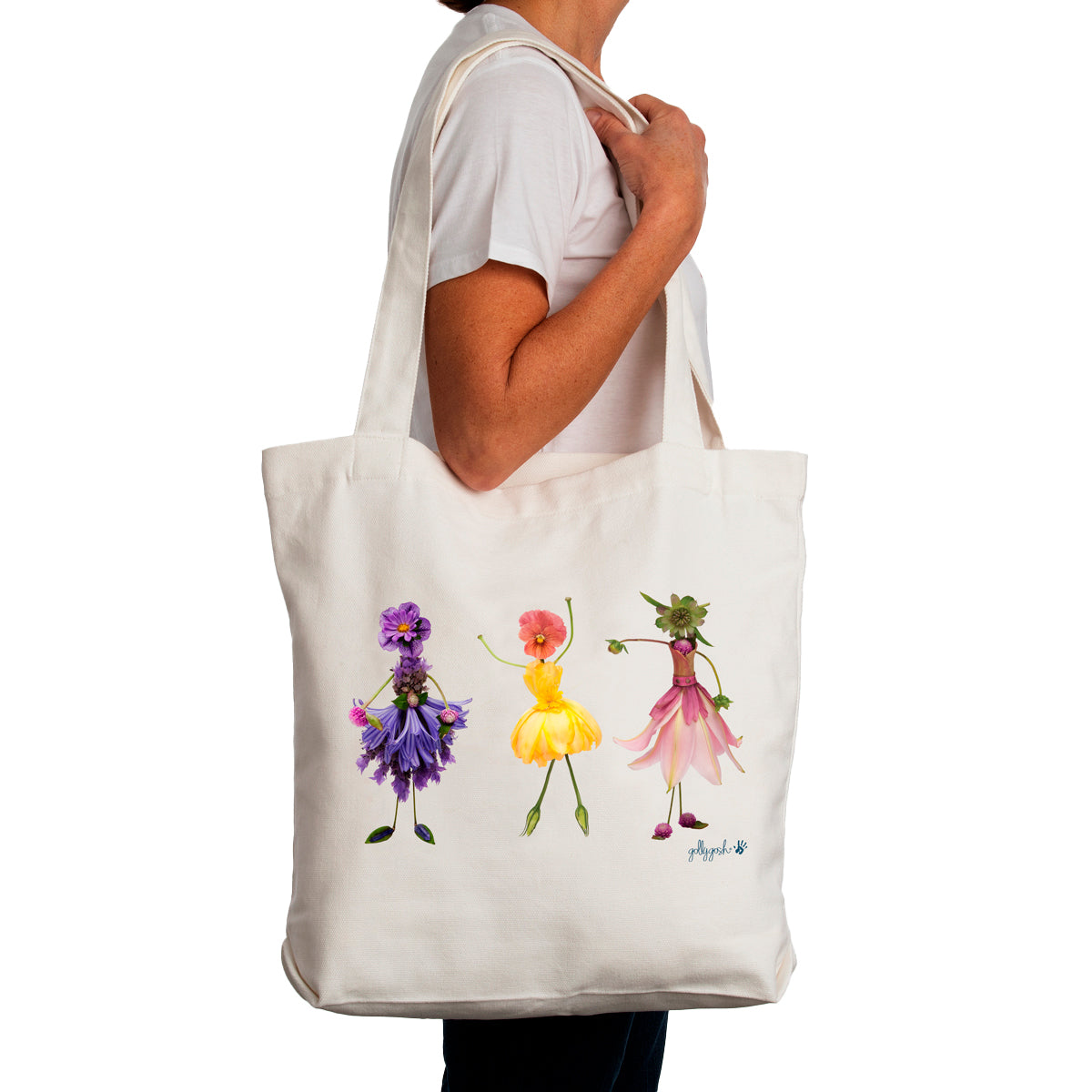 Golly Gosh Canvas Tote Bag Flower Ladies