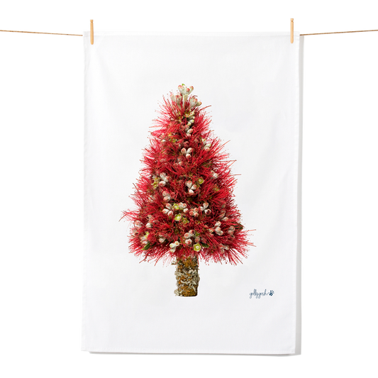 Golly Gosh Kitchen Tea Towel Pohutukawa Christmas Tree